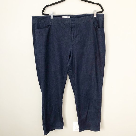 Eloquii Regular Fit Denim Kady Pant Dark Wash - Picture 3 of 9
